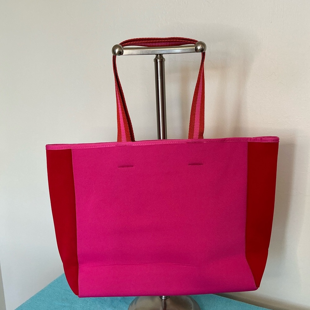 Summersalt The Perfect Beach Tote Pink and Red